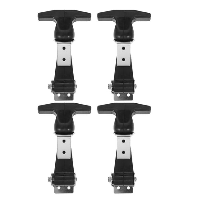 Shisuyan T Handle Hasp Black Stainless Steel General Users 4Pcs 4.72X3.14X0.98In