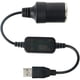 thumbnail image 1 of Convertidor de Cable de encendedor de cigarrillos USB A macho a hembra de 12V, convertidor hembra de coche, enchufe de encendedor de cigarrillos para GPS e-dog, 1 of 1