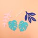 thumbnail image 5 of 1 juego de banderines para fiesta hawaiana Luau, guirnalda de hojas y monstera tropical, banderines colgantes, decoración para fiesta de verano, banderines con letras, accesorios para fotos., 5 of 5