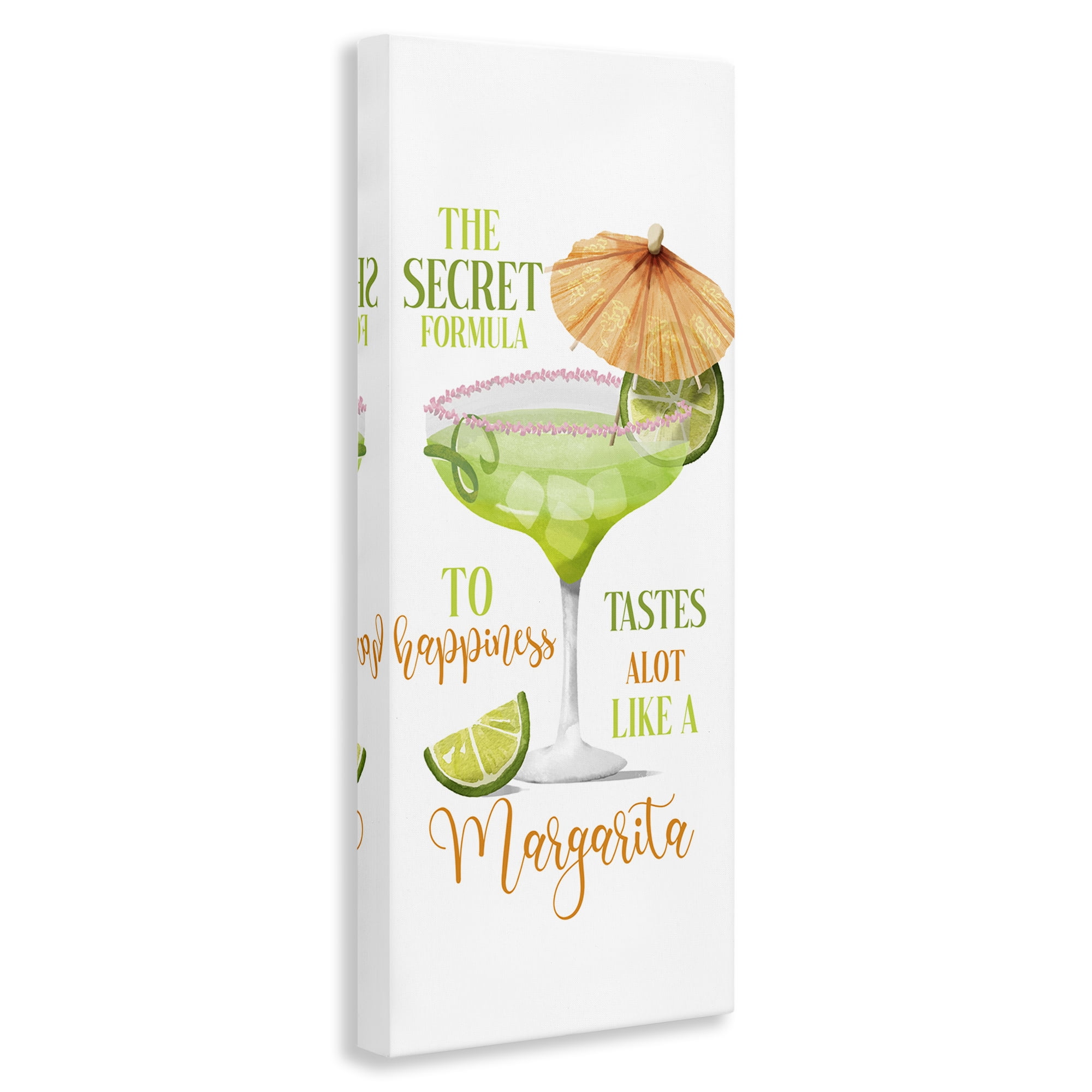 Stupell Industries Fun Margarita Expression Food & Beverage Painting Wrapped Canvas Art Print Wall Art, 13 x 30