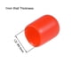thumbnail image 3 of Protectores de rosca de tornillo de 3/8" de ID Tapa de extremo redondo Tapas de tubo rojo 50uds, 3 of 4