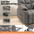 thumbnail image 5 of Korser Power Lift Recliner Chair for Elderly with Massage for Living Room,Grey, 5 of 7