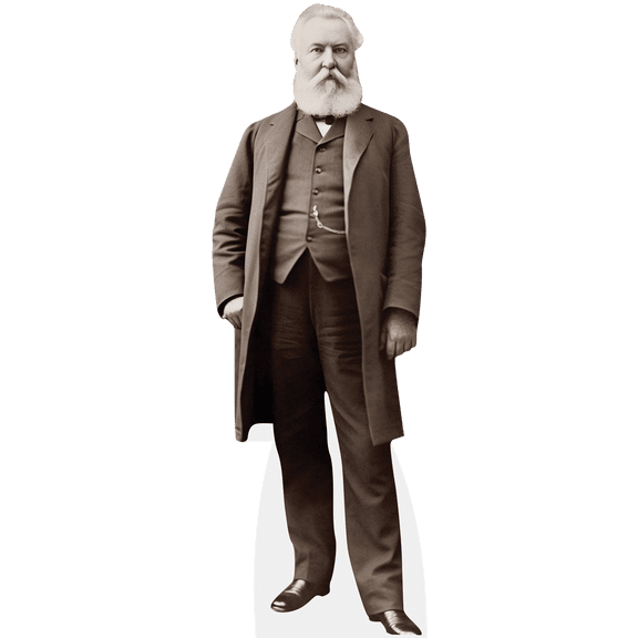 Alexander Graham Bell (BW) Mini Cardboard Cutout Standee
