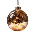 thumbnail image 2 of Glowing Halloween Story Ornament,3.15 inch Transparent Hanging Balls with Exquisite Holiday Scene Pattern and Warm LED Lights,Party Hanging Decor, 2 of 7