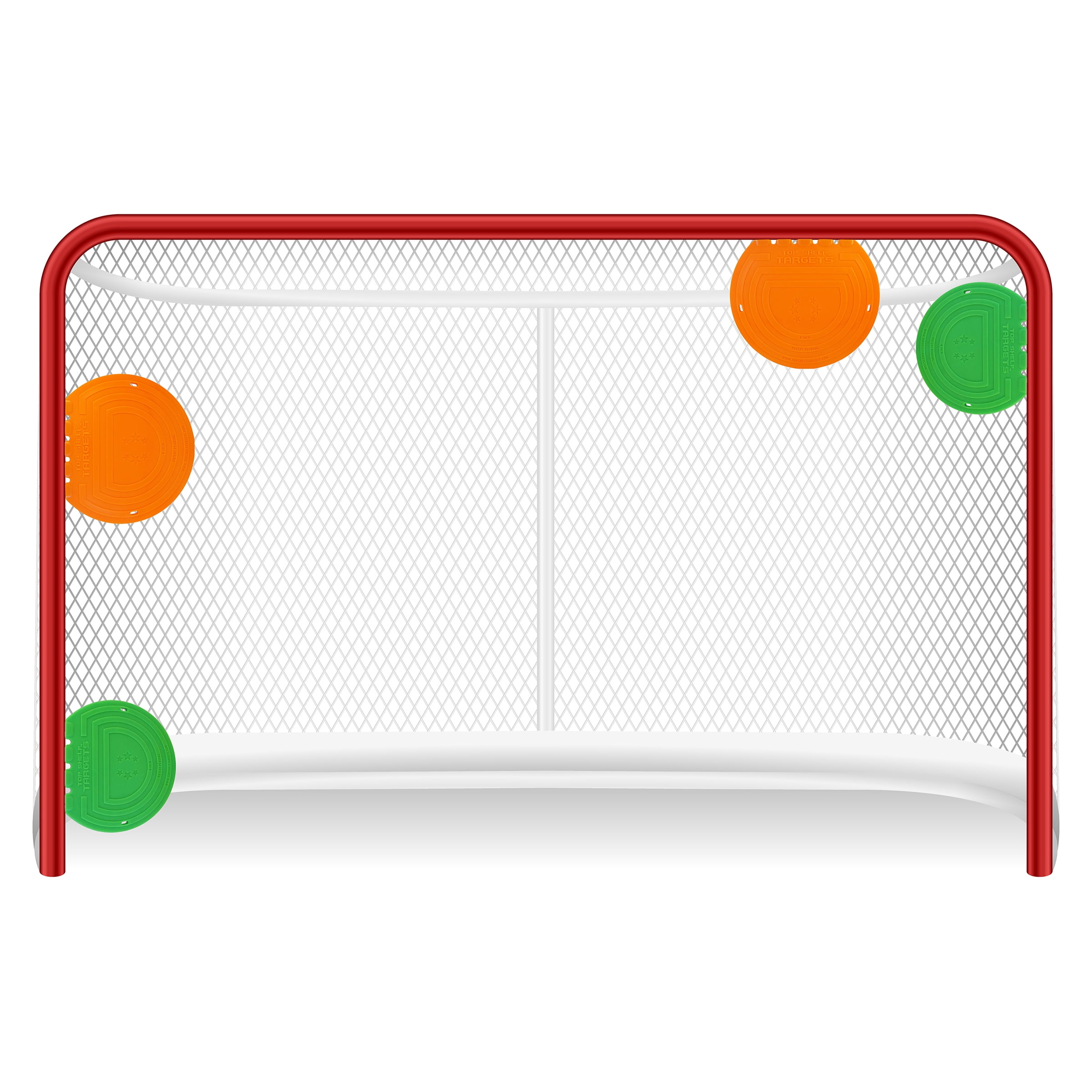 Hockey Targets (2X 6inch Green + 2X 8inch Orange) by Top