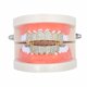 thumbnail image 4 of Parrillas de diamantes para los dientes para hombres y mujeres, chapadas en oro, con hielo, Macro pavé, circonita cúbica, parrilla bucal, dientes superiores e inferiores, 4 of 5