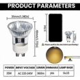 thumbnail image 5 of 8 Pcs Gu10 Halogen Lamp Reflector-35w / Warm White /2700k, 5 of 5