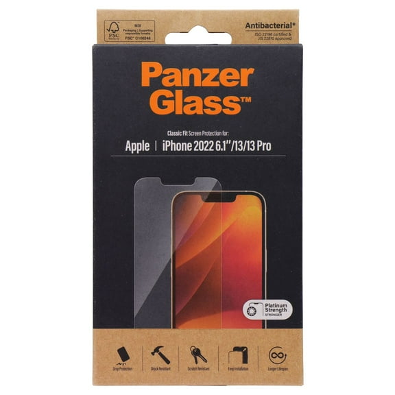 PanzerGlass Platinum Strength Screen Protector for Apple iPhone 14/13/13 Pro
