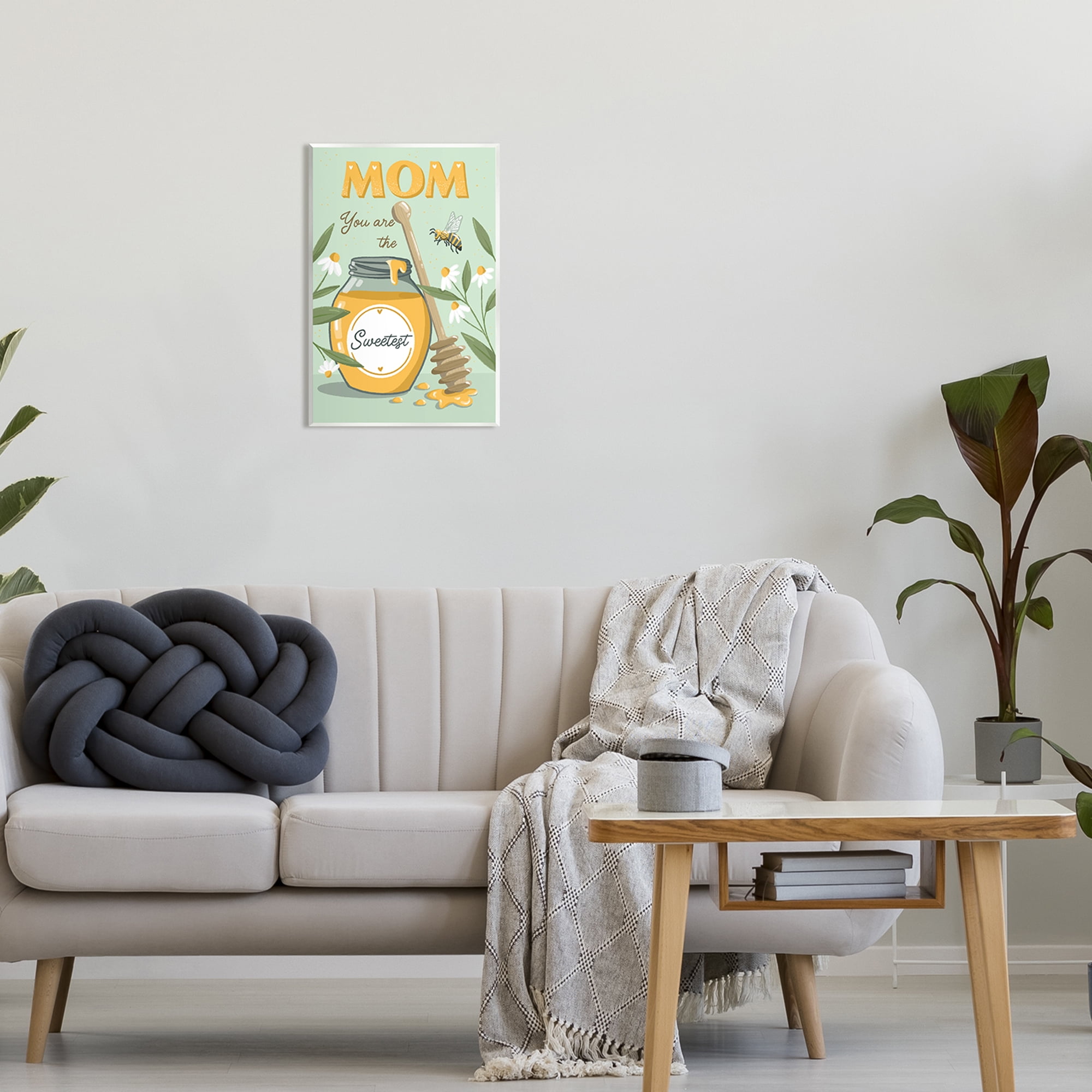 Stupell Industries Mom You Are The Sweetest Honey Jar Holiday Painting Unframed Art Print Wall Art