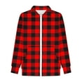 thumbnail image 5 of GigrtiJin Children Teens Casual Blouse Plaid Printed Lapel Zip Up Long Sleeve Tops with Pocket Trendy Sport Tunic 5-15 Years, 5 of 6