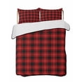 thumbnail image 2 of Red Black Plaid Twin Size Down Alternative Comforter, Lightweight Comforter Quilt Bedding Set with Pillow Shams Vintage Farmhouse Abstract Buffalo Check All Seasons Bed Comforter Duvet Insert 68"x86", 2 of 7