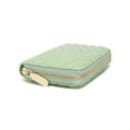 thumbnail image 3 of Daisy Rose RFID Blocking Unisex Quilted Zip Around Card Holder Wallet, Pistachio, 3 of 6