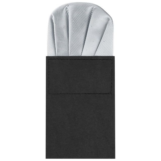 INSPIRE CHIC Men's Pre-Folded Polka Dots Round Pocket Square On Card for Suit Handkerchief Gray One Size