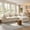 White, variant on FFZ 102"L Cloud Modular Sectional Sofa with Ottoman, Deep Relax Comfy Seats, Antique Grey