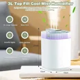 thumbnail image 3 of KNACK - Ultrasonic Humidifier For Bedroom Large Room Office Cool Mist Air Humidifier 3L, 3 of 6