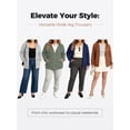 thumbnail image 4 of Gleelist Plus Size Hoodies For Women Lightweight Long Sleeve Zip Up Hooded Sweatshirt Trendy Ribbed Knit Jackets With Pockets XL-5XL, 4 of 6