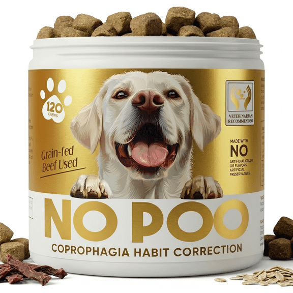 Stop Eating Poop for Dogs, No Poo Chews for Dogs, Stopping Dog from Eating Poop, - Premium Grain-Free Formula to Stop Dog Poop Eating Habit - Digestive Health & Balanced Nutrition for All Breeds, 120