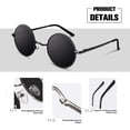 thumbnail image 4 of Gafas de Sol Redondas Polarizadas UV400 Sunier para Hombre y Mujer, 4 of 6