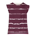 thumbnail image 4 of Nskgu Girls Summer Clothes Set 2024 Round Neck Ruffle Sleeve Striped Two Piece T Shirts and Shorts with Pockets Sleeveless Outfit Size 3-14 Years, 4 of 8