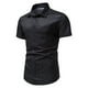 thumbnail image 2 of Camisa casual de manga corta con botones y solapa con estampado delgado para hombre Pompotops  oipoqjl43355, 2 of 9