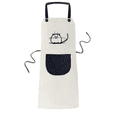 thumbnail image 1 of Tablier de Cuisine en Coton Lin Ajustable avec Poche, 1 of 3
