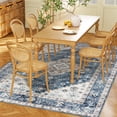 thumbnail image 2 of Roomisland Area Rug 4x6ft Machine Washable Non-Slip Traditional Chenille Floor Carpet for Living Room Bedroom, Blue, 2 of 10