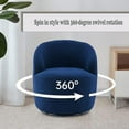 thumbnail image 4 of Sumdeal Club Swivel Barrel Chair Chair, Round Accent Sofa Chair, Modern Leisure Arm Chair for Nursery, Living Room, Hotel, Bedroom, Office, Darkblue set of 2, 4 of 7