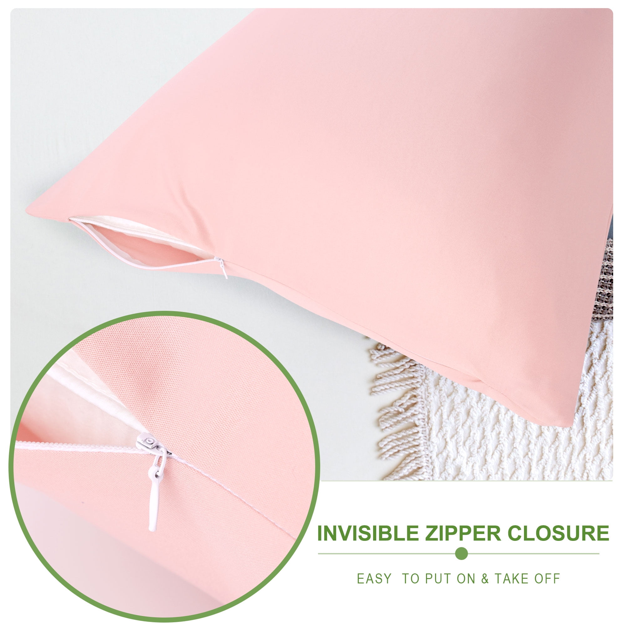 Unique Bargains Zipper Closure Body Pillowcase 1Pc Pink 20"x54"
