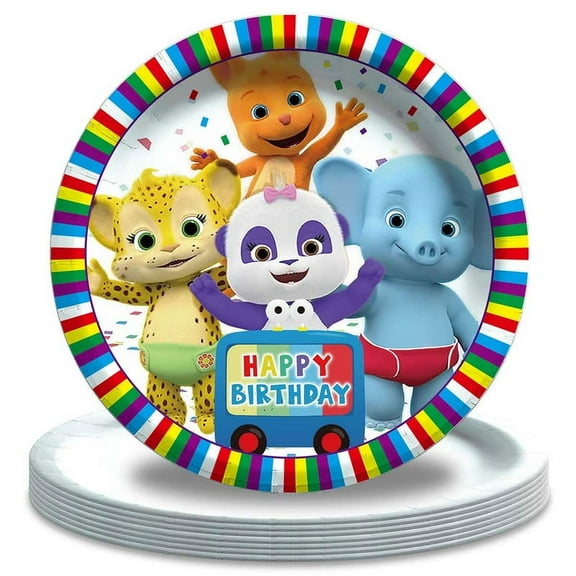 Word Party Paper Plates Birthday Decorations Party Supplies Tableware Disposable Dinnerware