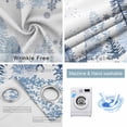 thumbnail image 2 of Fsddascl Blue Christmas Blackout Curtains for Bedroom/Living Room, Thermal Insulated Kitchen Curtains, Xmas Tree Snowflake Elk Winter Grommet Darkening Window Treatment Drapes 27.5"x39"x2, 2 of 6
