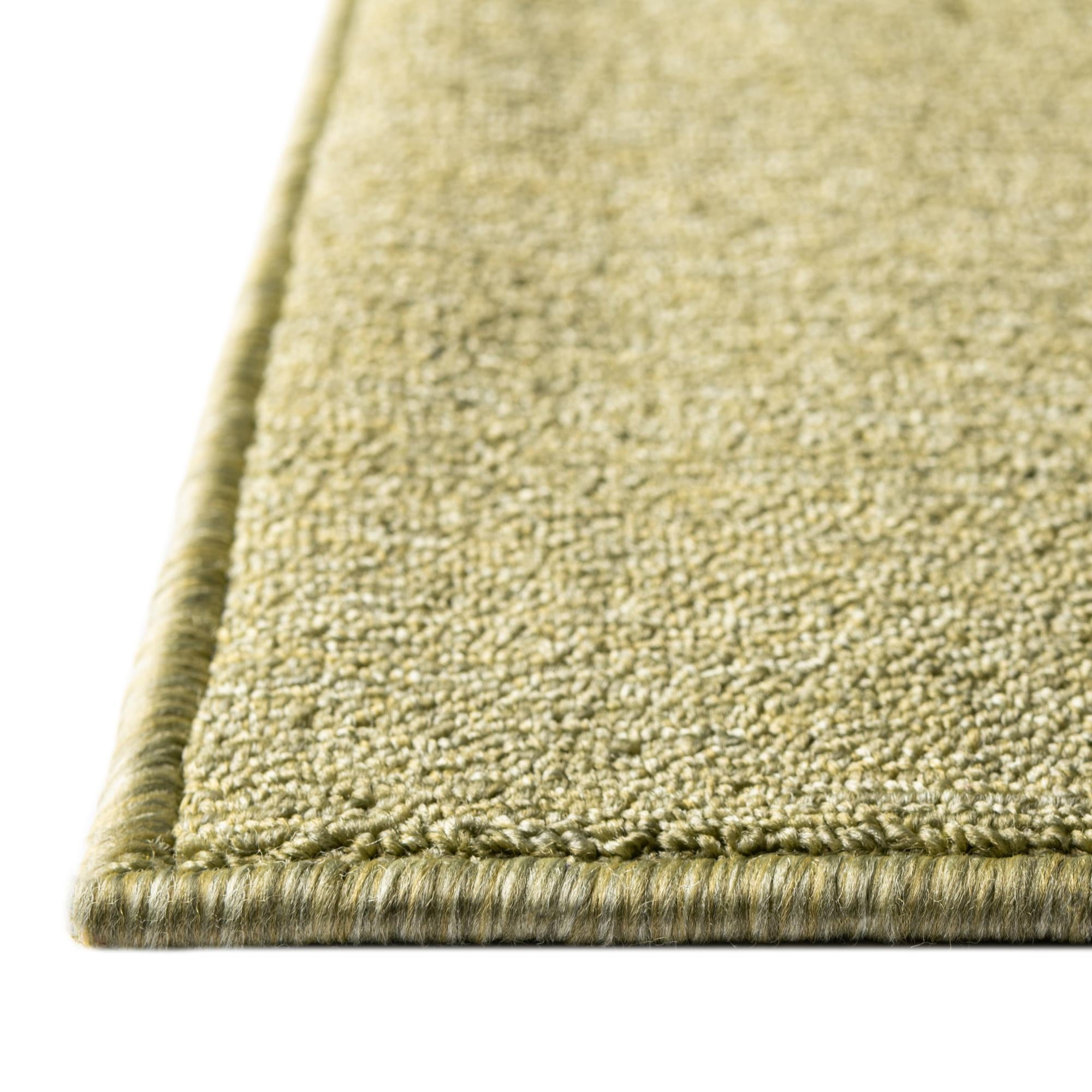 Unique Loom Everyday Solid Collection Area Rug - Mono (2' x 6' Runner Pastel Green)