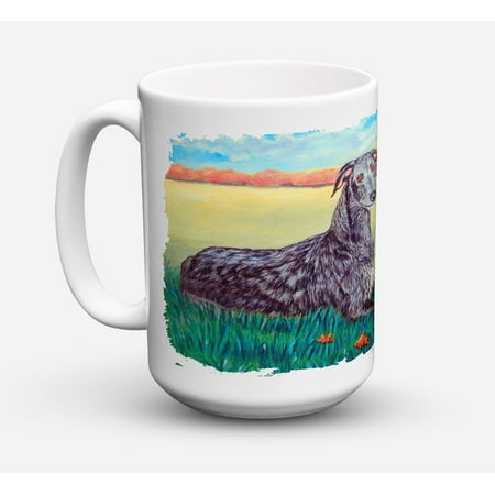Scottish Deerhound Dishwasher Safe Microwavable Ceramic Coffee Mug 15 ounce 7521CM15