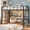 Black, variant on Twin Size Metal Loft Bed with Safety Guardrail - Heavy Duty Space Saving Design, 400lb Capacity, No Box Spring Needed, for Adults
