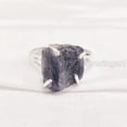 thumbnail image 2 of Blue Sapphire Ring, Rough Blue Sapphire Ring, September Birthstone, Boho Ring, 925 Sterling Silver, Womens Ring, Christmas, Thanksgiving, Handmade, Statement Jewelry, Rough Gemstone Jewelry, 2 of 5
