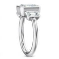 thumbnail image 3 of Oryn Jewel 2 Ct Radiant Cut Lab Created Diamond Ring - 14K White Gold Over 3 Stone Bezel Set Engagement Wedding Ring - Classic Diamond Ring for Her - Gift for Marking Special Occasions and Love, 3 of 6