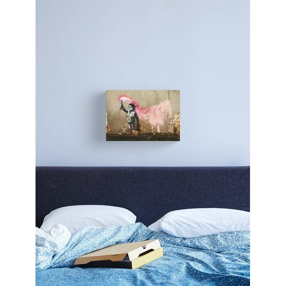 Aaroca Banksy Migrant Child Mural Venice Canvas Print Canvas Posters