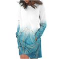 thumbnail image 2 of WXLWZYWL Women's Sweatshirts Dress with Retro Floral Print Long Sleeve Round Neck Casual Fall Winter Dress with Pockets, 2 of 5