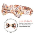 thumbnail image 3 of Dog Bow Tie Collar Floral Pattern Detachable Bowtie  with Safety Metal Buckle Adjustable Collar for Small, Medium & Large Dogs, Cats, 3 of 6