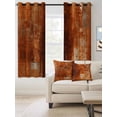 thumbnail image 2 of Fsddascl Burnt Orange Blackout Curtains for Bedroom/Living Room, Thermal Insulated Kitchen Curtains, Retro Oil Painting Modern Abstract Art Aesthetics Grommet Darkening Window Treatment 52"x54"x2, 2 of 8