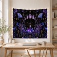 thumbnail image 5 of Crystal Cluster with Lavender and Moons on Black, Mystical Celestial for Witchy Decor Lovers, Celestial Wall Art, Halloween Gift Tapestry Wall Hanging for Bedroom and Dorm, 5 of 7