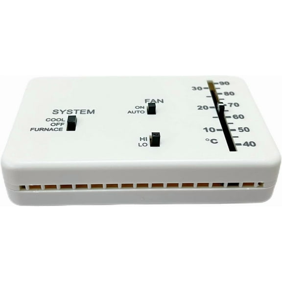 RV Thermostat, RV Analog Thermostat Replacement for Dometic (Cooling/Furnace Only) 3106995.032,12 VDC (White)