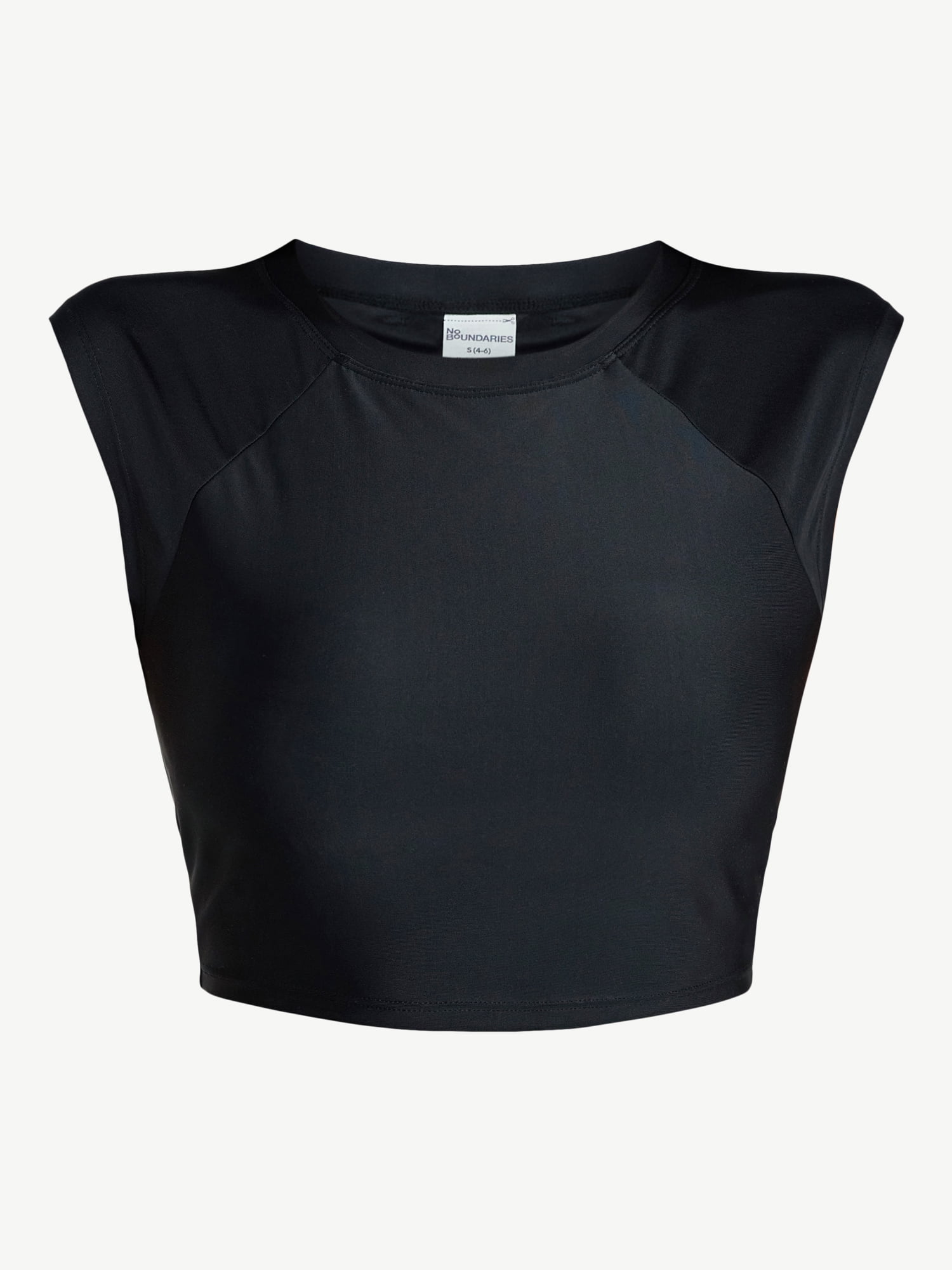 No Boundaries Kona Crush Rashguard Crop Top with Short Sleeves, Women’s XXS-XXL