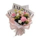 thumbnail image 1 of Ramo de flores de crochet, arreglos florales, adornos, accesorios creativos para fotografía Rosa, 1 of 9