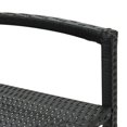 thumbnail image 6 of vidaXL Bar Stool Set of 4 Black Poly Rattan Standard Footrest, 6 of 6
