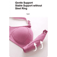 thumbnail image 2 of Gathered Side Collection Lifting Underwear Breasts Brassiere Large Size Bra Full Cup Underwear Brassiere No Steel Ring  Bra, 2 of 7