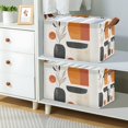 thumbnail image 2 of Yayeee Foldable Storage Basket for Shelves with Handles Waterproof Cloth Bins, White Abstract Shapes, 2 of 7