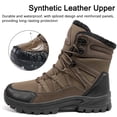thumbnail image 3 of Ecetana Men's Snow Boots Faux Fur Warm Snow Boots Lightweight Anti-slip Waterproof Winter Boots, 3 of 6