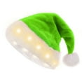 thumbnail image 5 of Light Up Christmas Hat,Santa Hat,Xmas Holiday Hat for Adults & Kids,Unisex Velvet Classic Santa Hat, 5 of 9