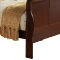 thumbnail image 5 of Transitional Panel Design Sleigh Twin King Size Bed, Cherry Brown, 5 of 5