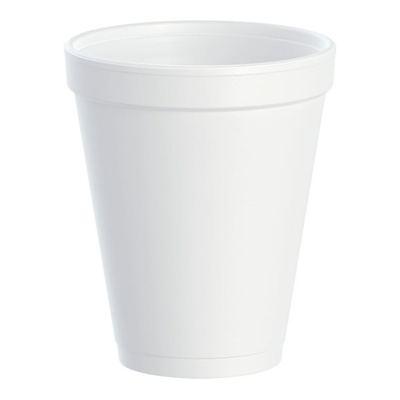 Dart Disposable Insulated Drinking Cup White Styrofoam 10 oz. 25 Ct 10J10